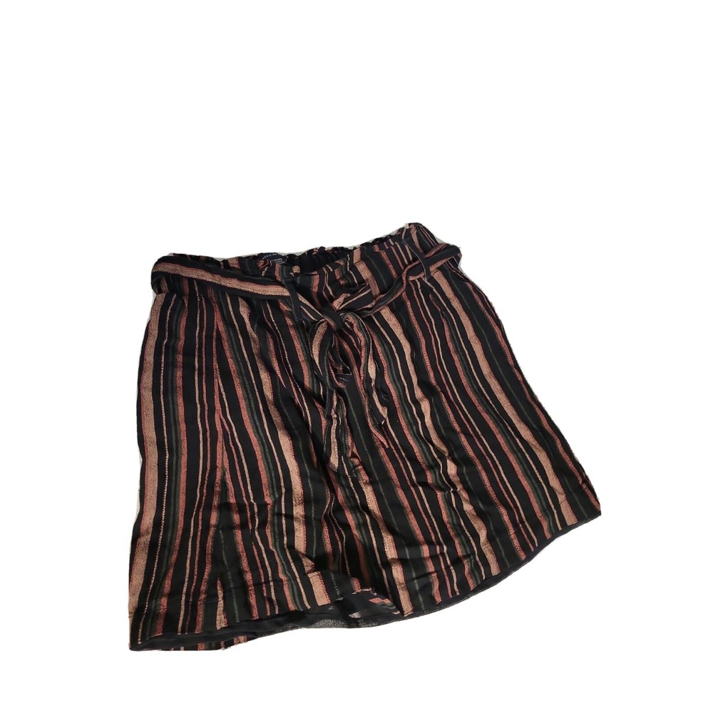 American Eagle Striped Paperbag Waist Mini Skirt Multi‎ Color High Rise XS